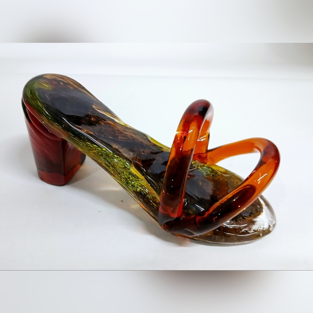 Collectible Blown Art Glass Devorative Shoe